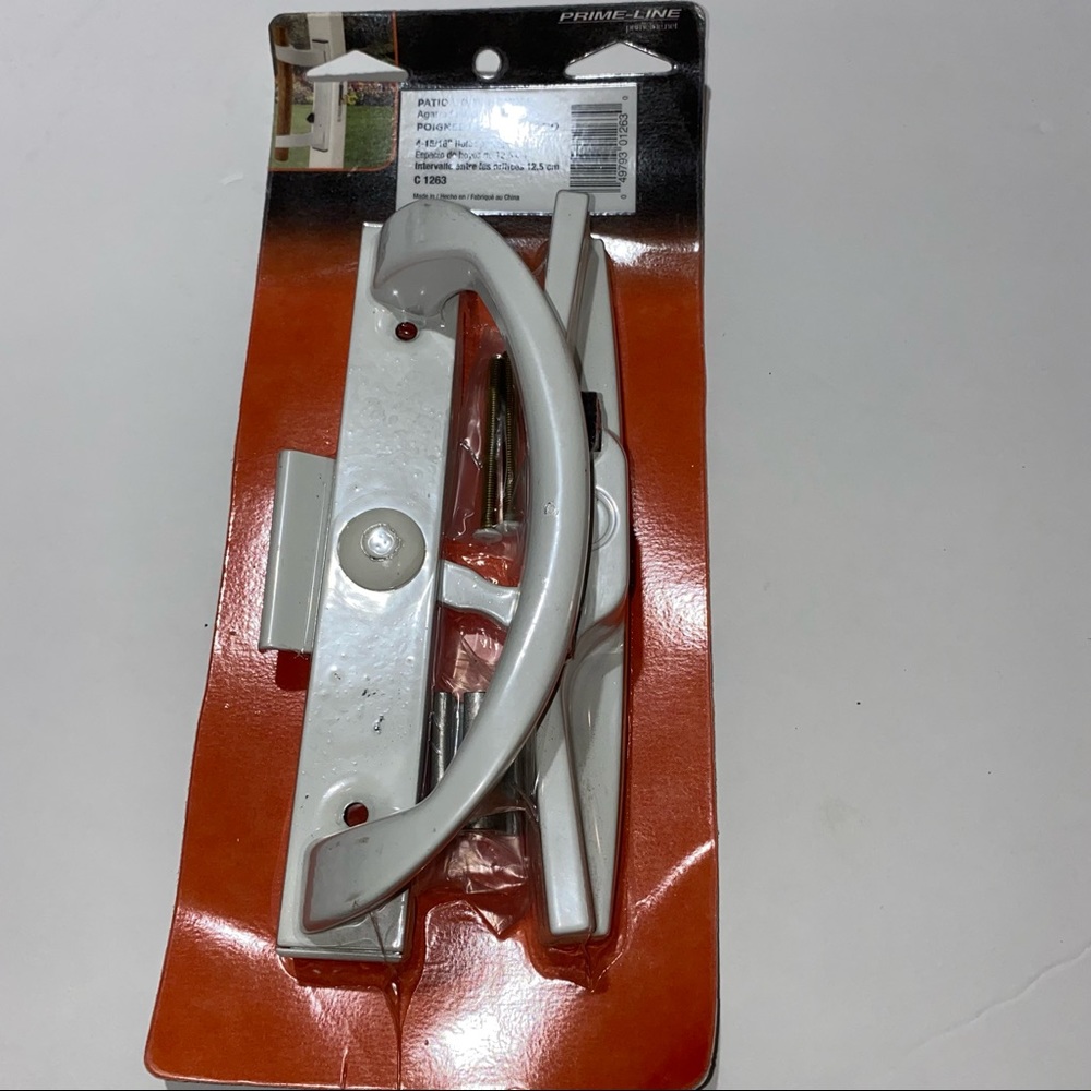 Patio Door Handle  C 1263 Clamp Type Sliding Door Latch, White